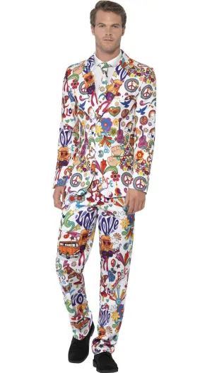 1970s Groovy Hippie Mens Stand Out Costume Suit