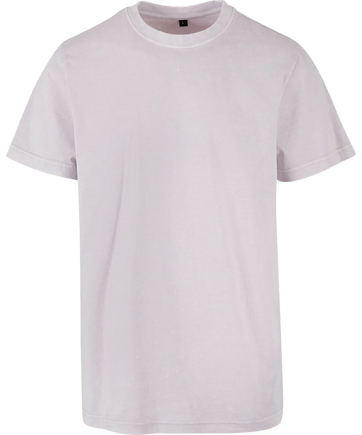 Acid washed round neck tee | Soft Lilac