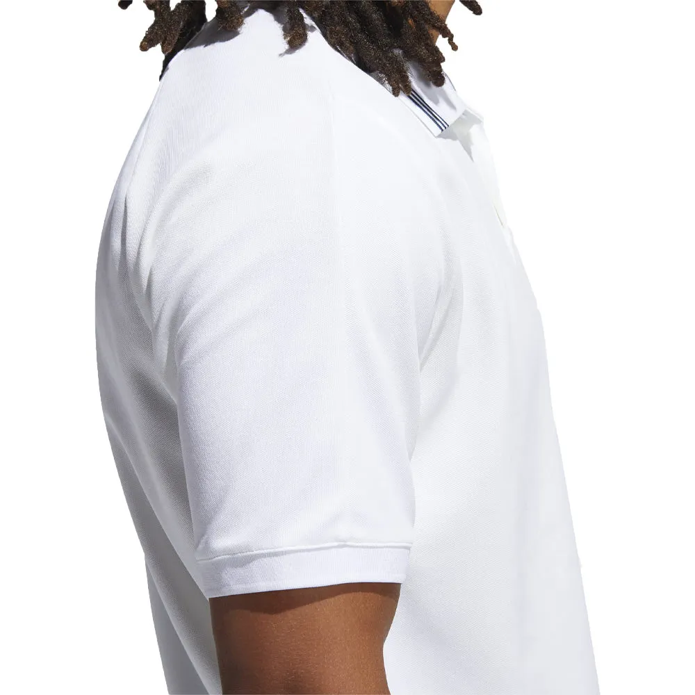 adidas Go-To Pique Polo Shirt - White/Crew Navy