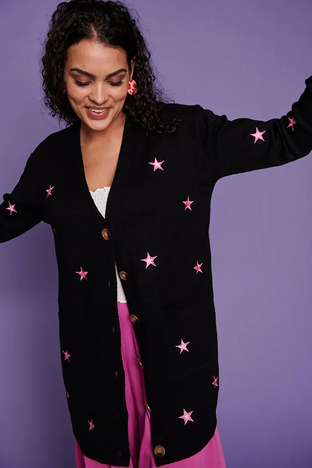 Angela Black Star Cardi