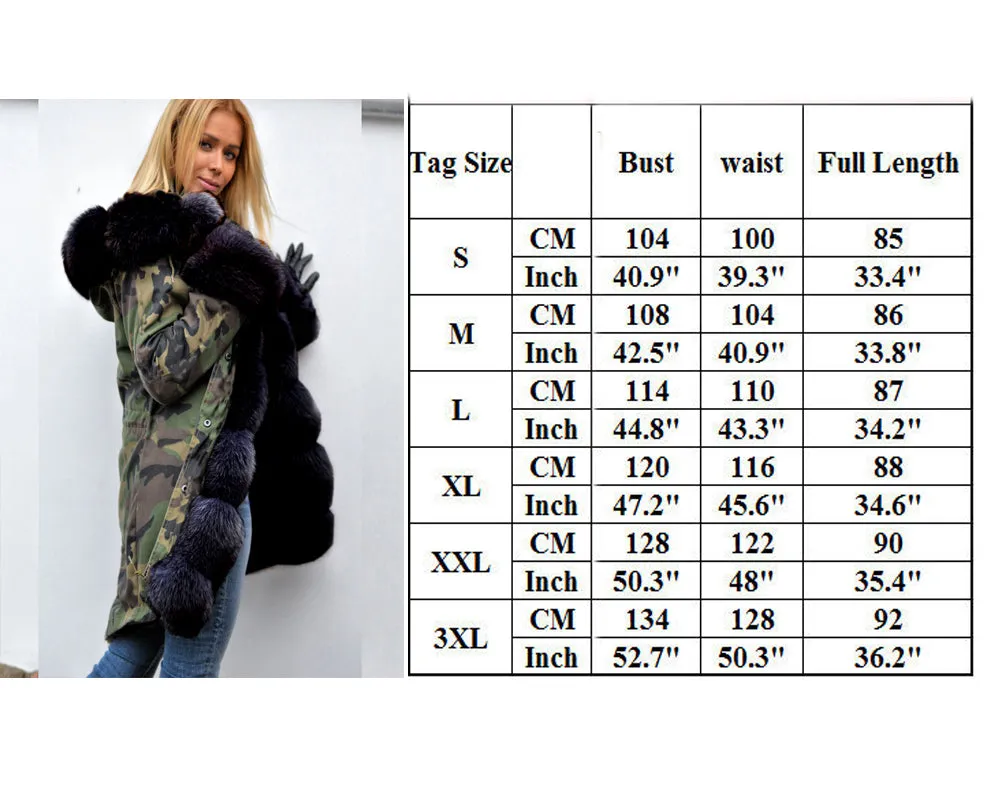 Aofur New Women Ladies Hood Parka Jacket Quilted Winter Coats Fishtail Size S-XXXL US UK STOCK