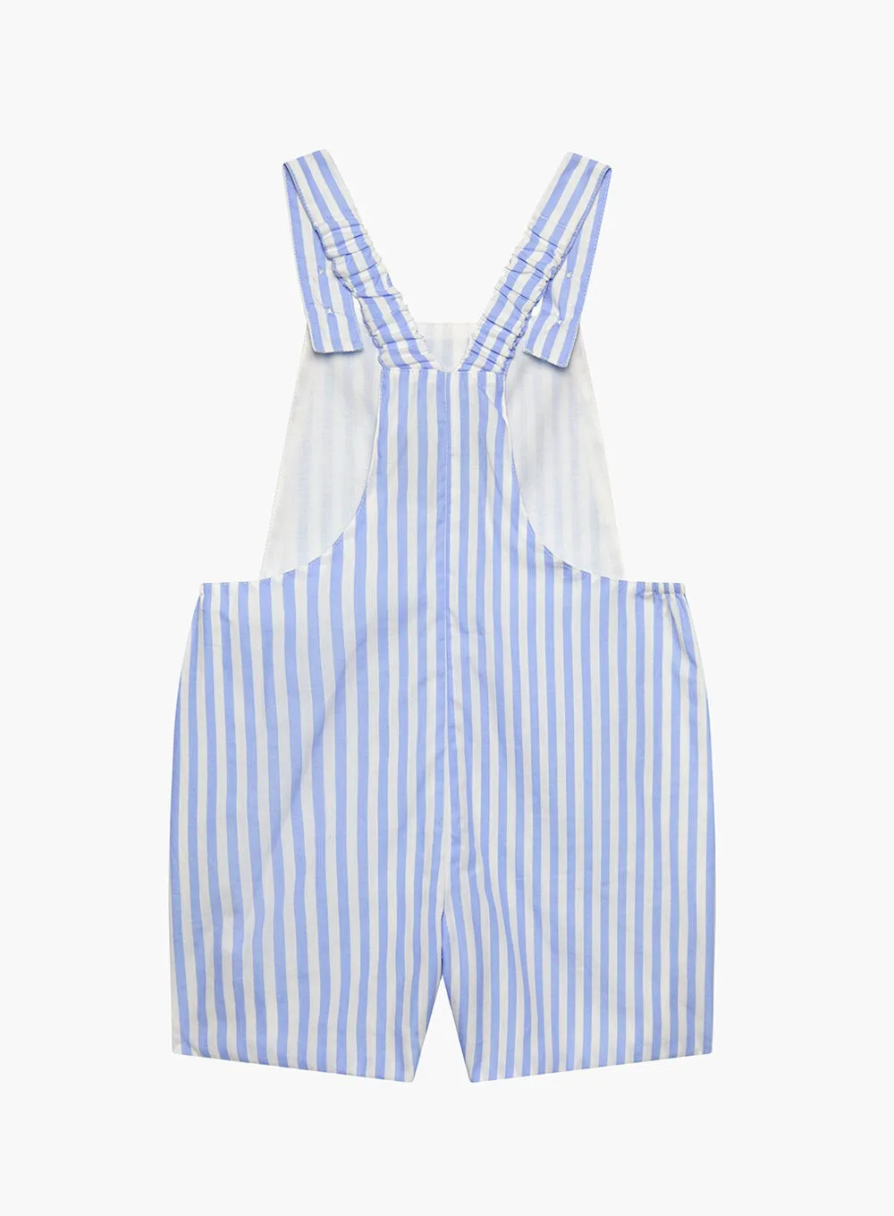 Baby Alexander Bib Shorts in Pale Blue Stripe