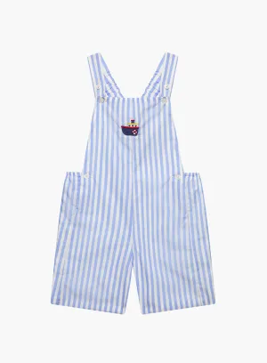 Baby Alexander Bib Shorts in Pale Blue Stripe