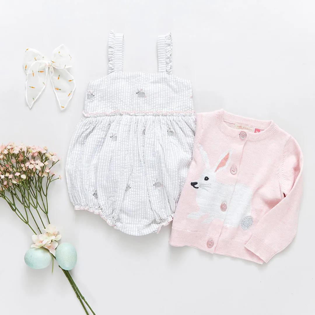 Baby Girls Rabbit Sweater - Light Pink