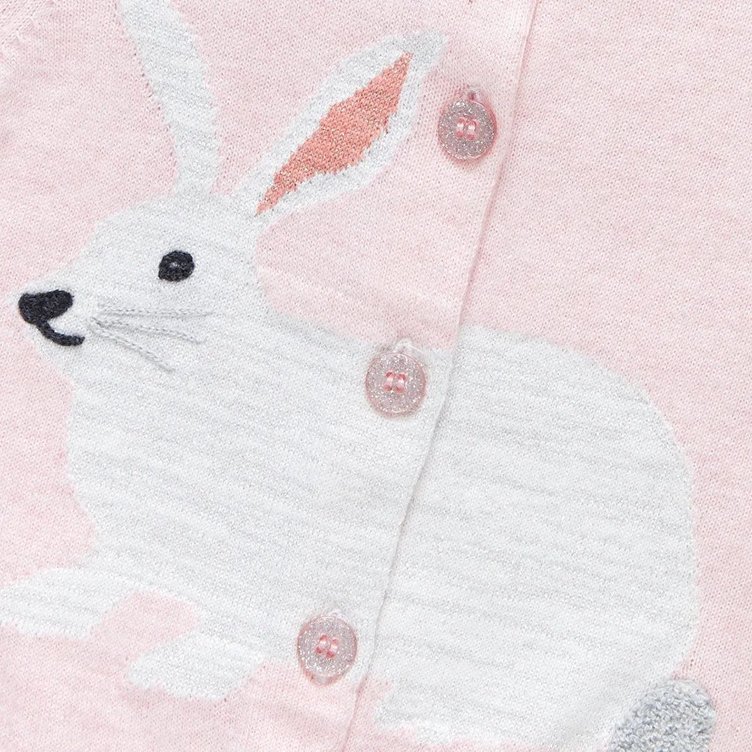 Baby Girls Rabbit Sweater - Light Pink