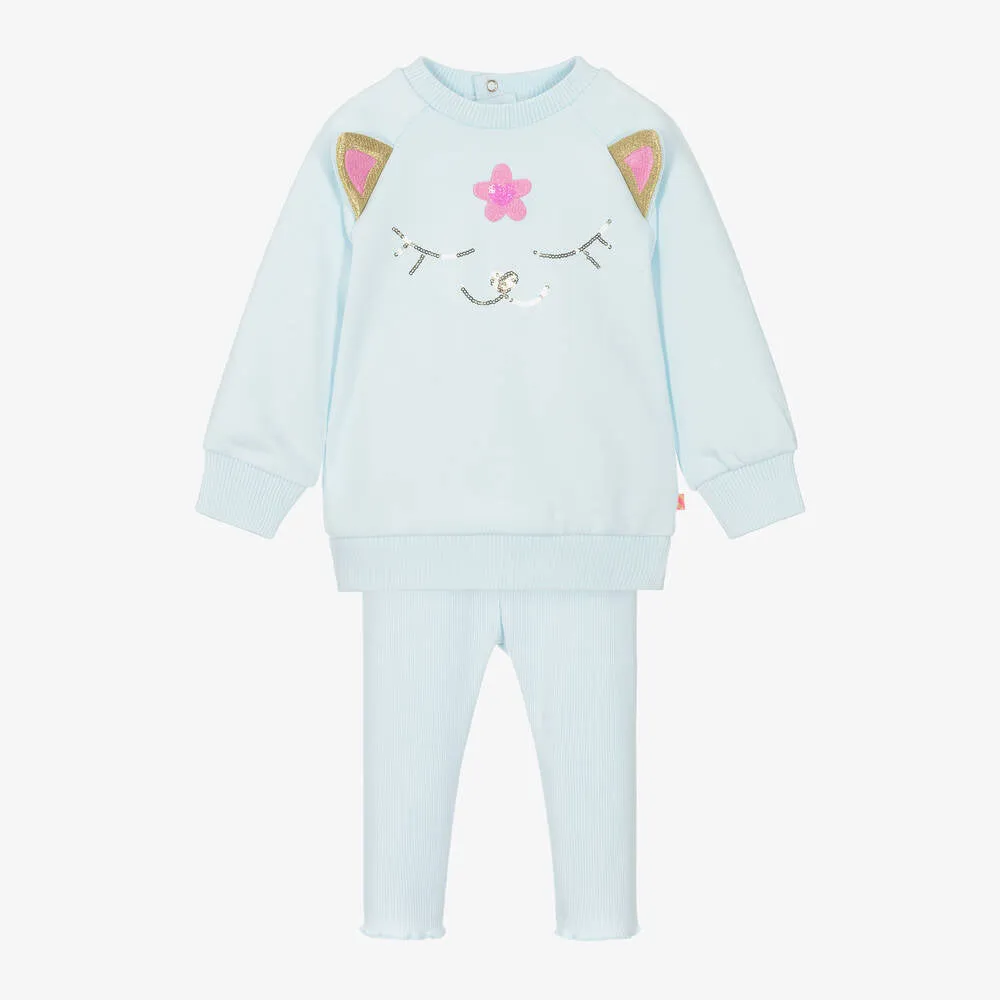 Billieblush Baby Blue Sweatshirt & Trousers Set