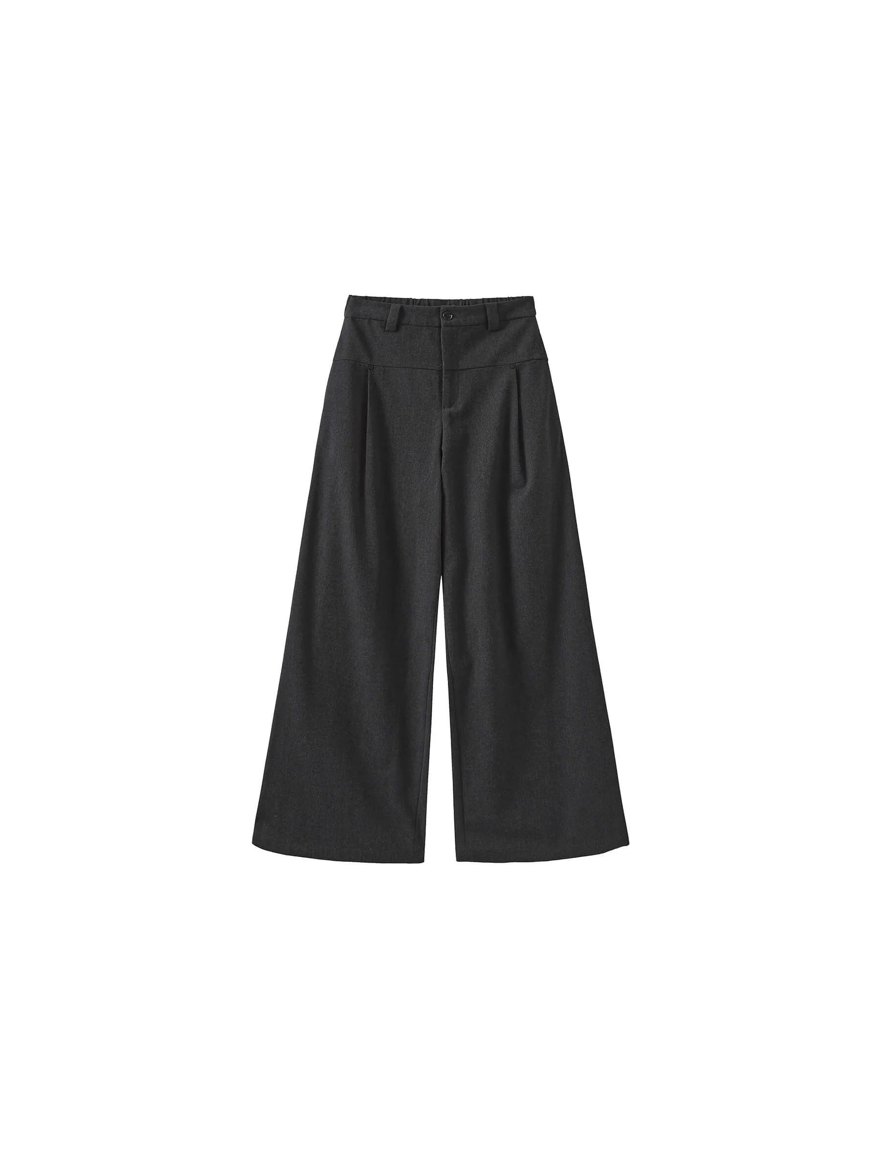 Black Slim Wide Leg Trousers