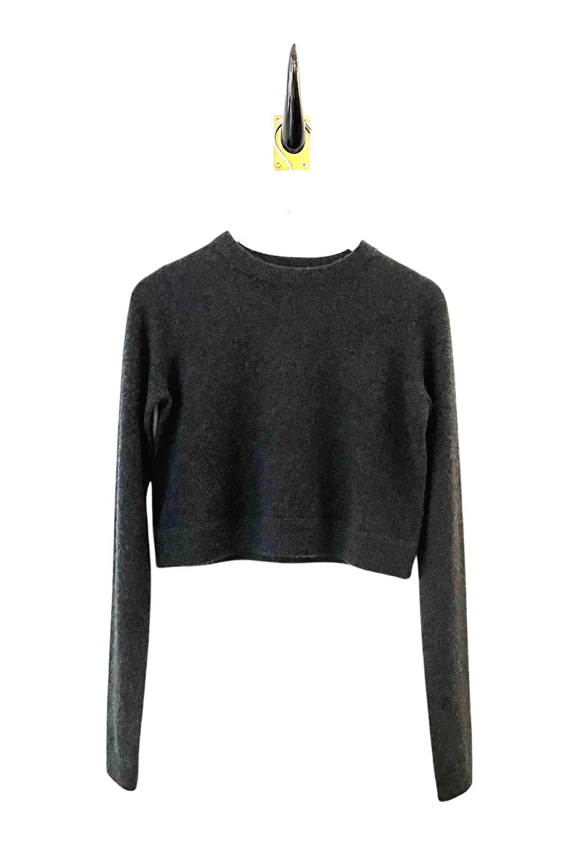 Brazeau Tricot Cashmere All Thumbs Sweater in Coal