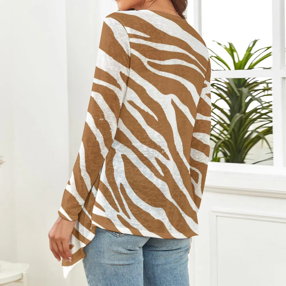 Brown Zebra Cardigan