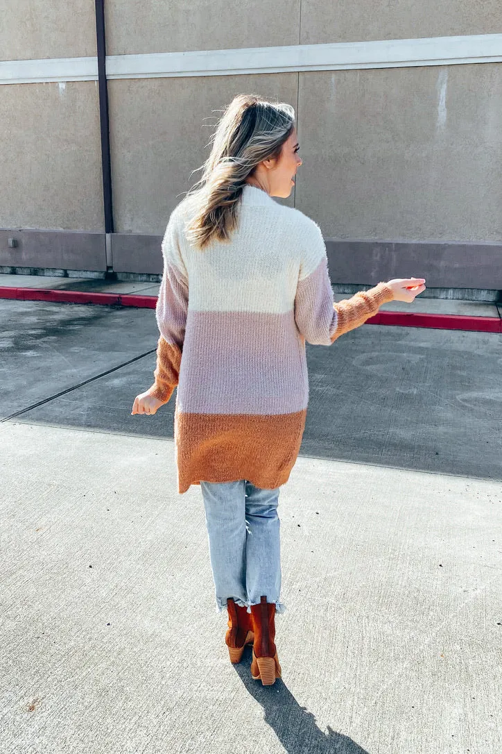 Cali Sunsets Color Block Cardigan | FINAL SALE