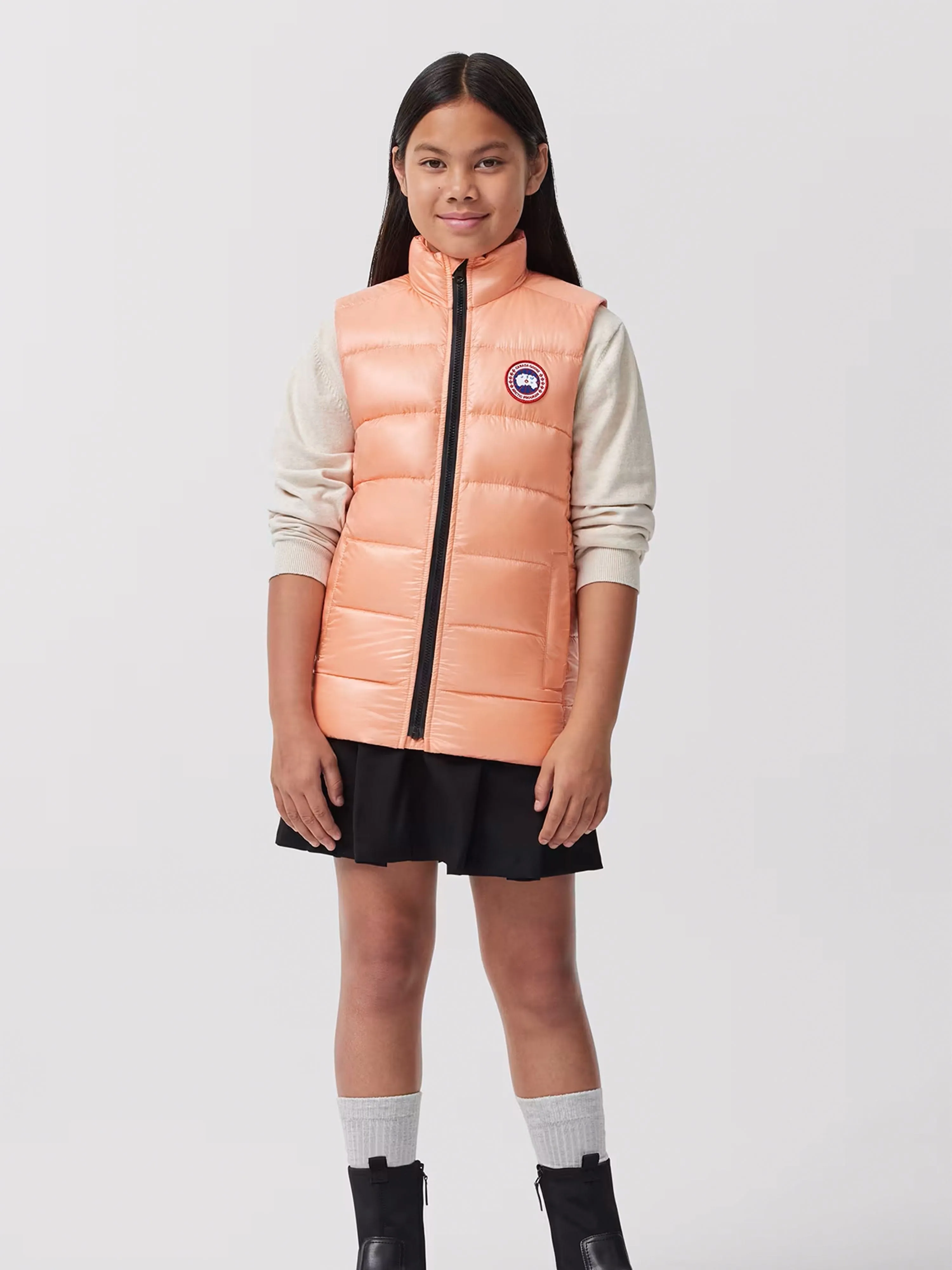 Canada Goose Girls Down Padded Crofton Gilet in Pink