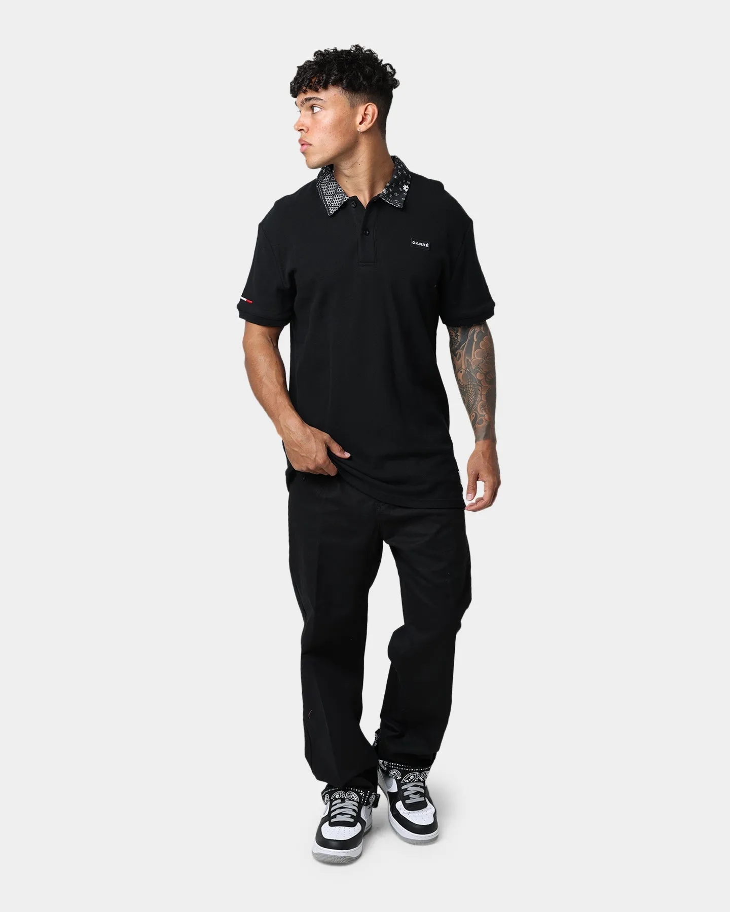 Carre Bandana Ultra Relaxed Chino Pants Black