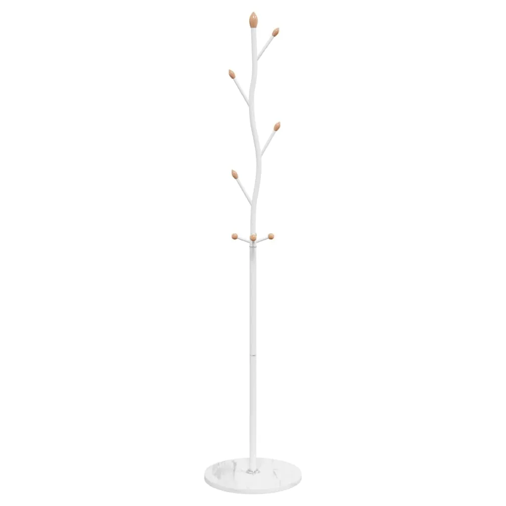 Coat Stand White 177 cm Powder-coated Iron