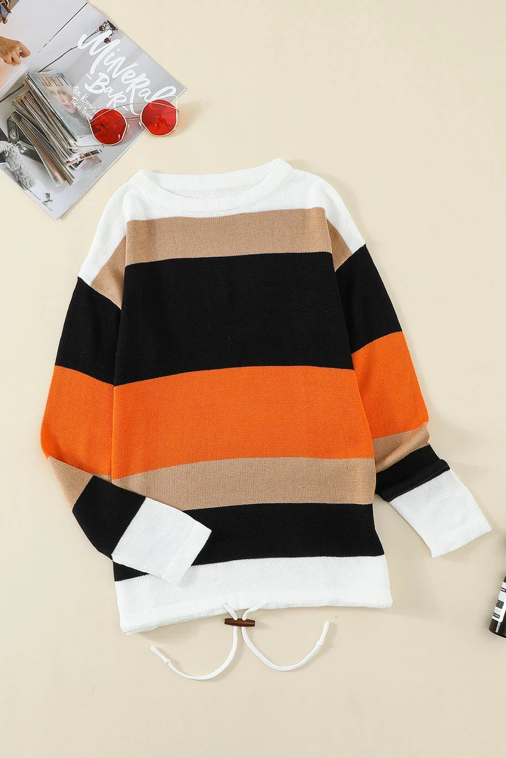 Color Block Knit Sweater