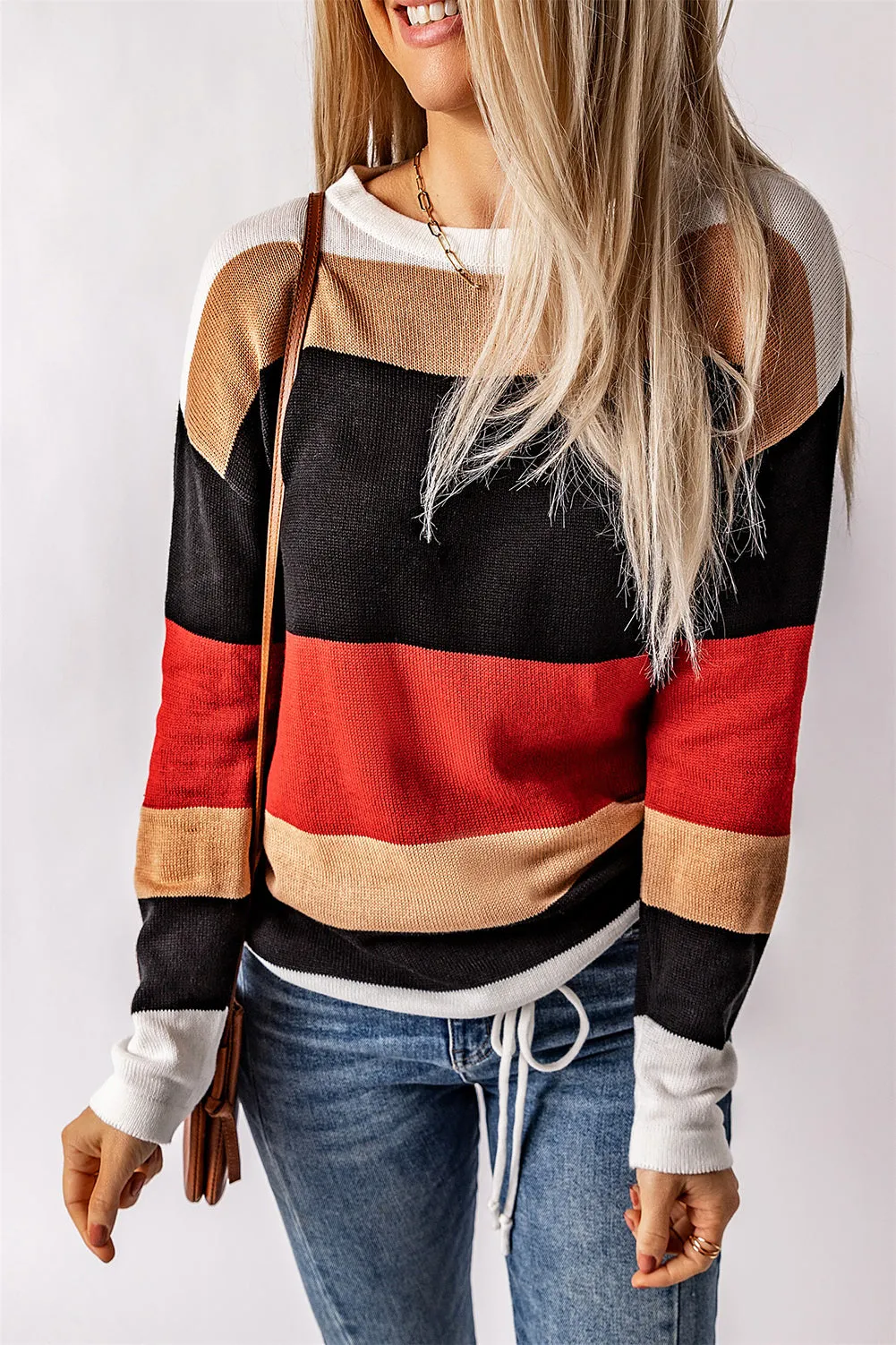 Color Block Knit Sweater