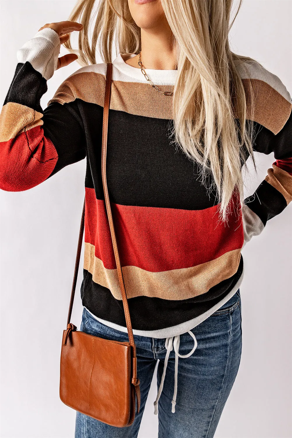 Color Block Knit Sweater