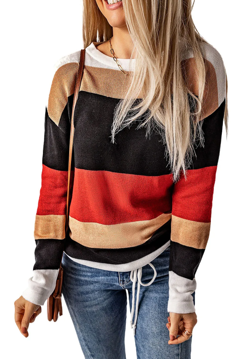 Color Block Knit Sweater