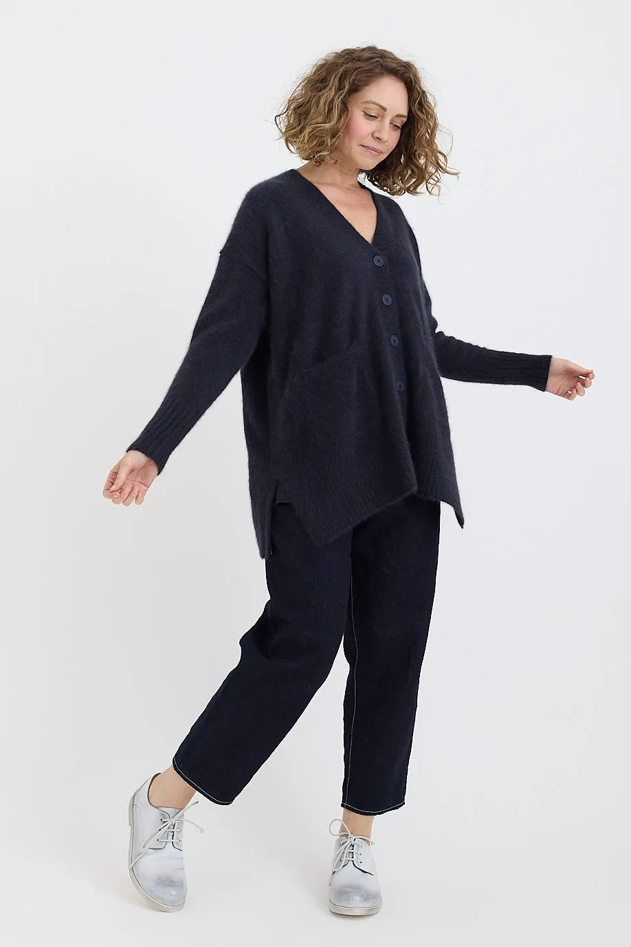 CT Plage - V-neck Long Sleeve Cardigan - Raccoon Fox