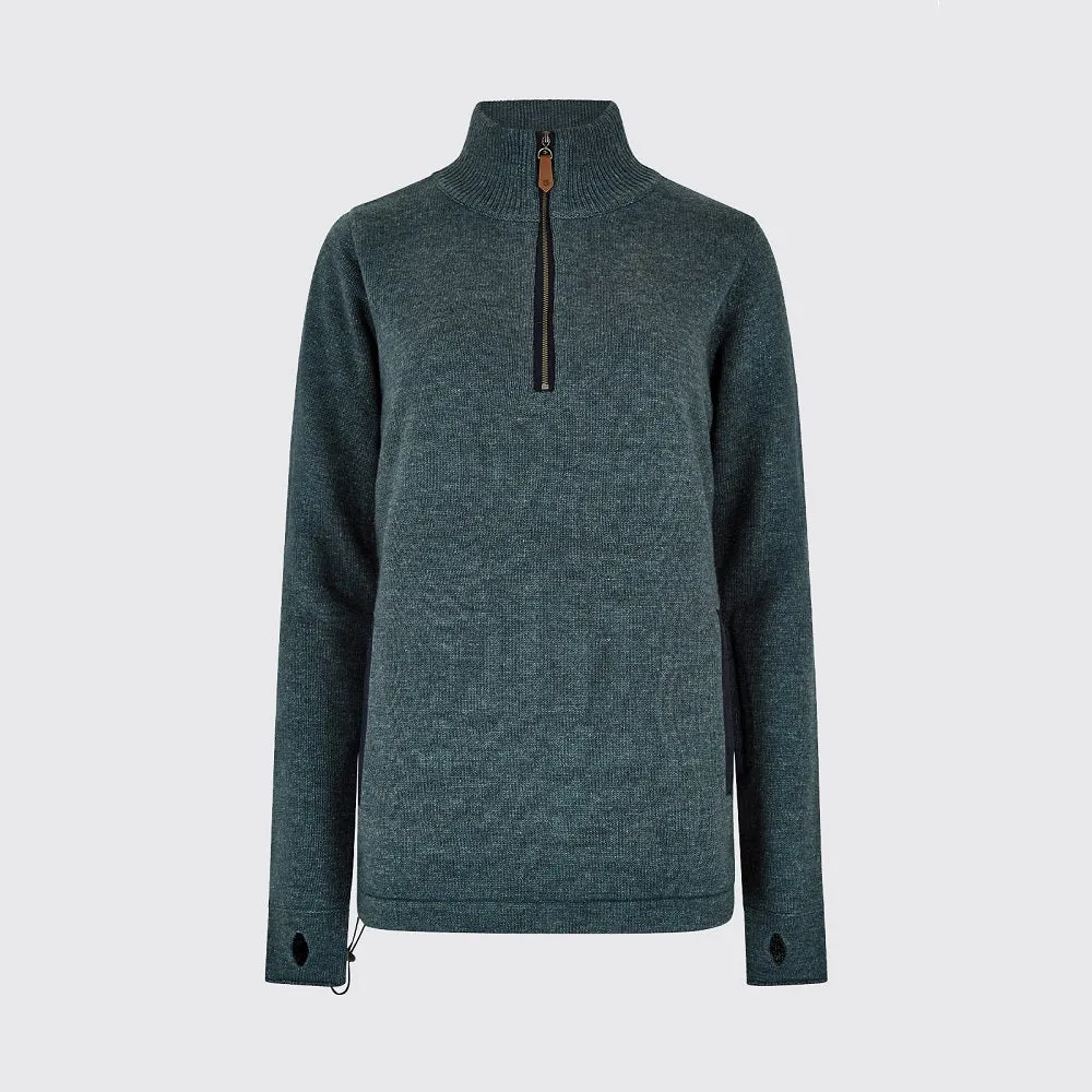 Dubarry Morrisey Zip Neck Sweater - Dark Pebble