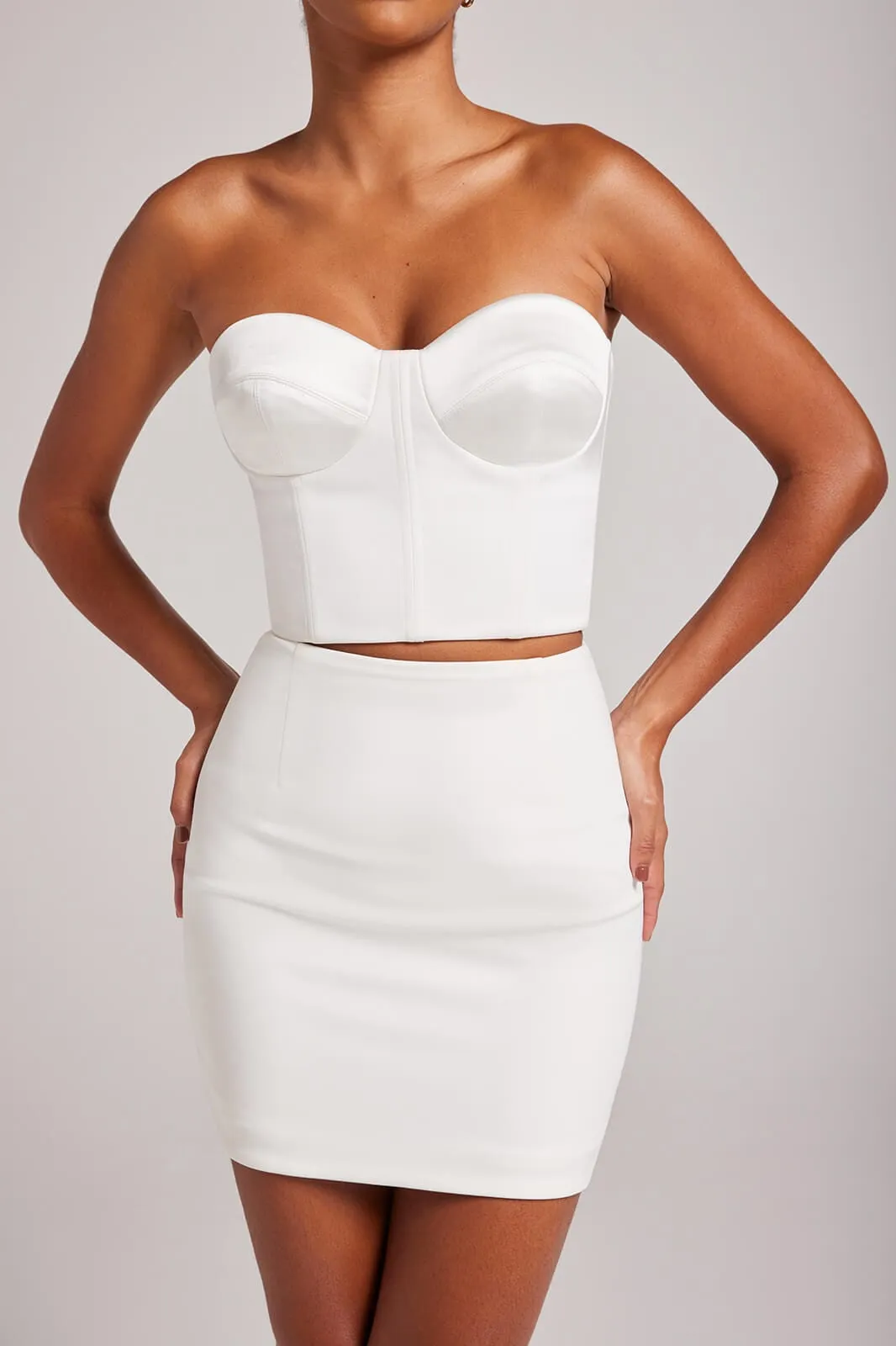 Ella White Corset Top