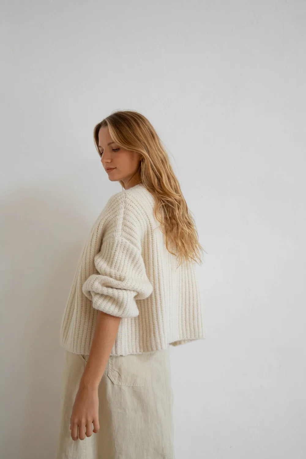 Elsie Knit Cardigan Cream