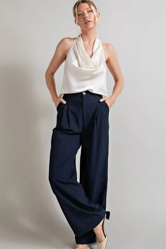 Flowy and Relaxed Off White Straight Leg Pants