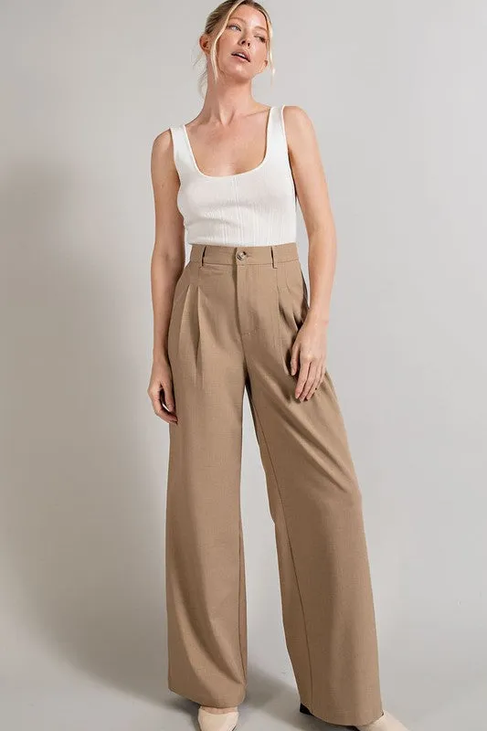 Flowy and Relaxed Off White Straight Leg Pants