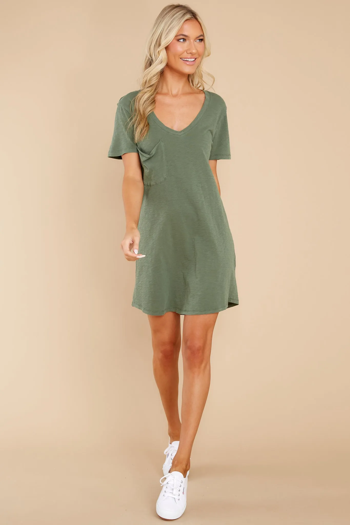 Forest Pocket Tee Dress