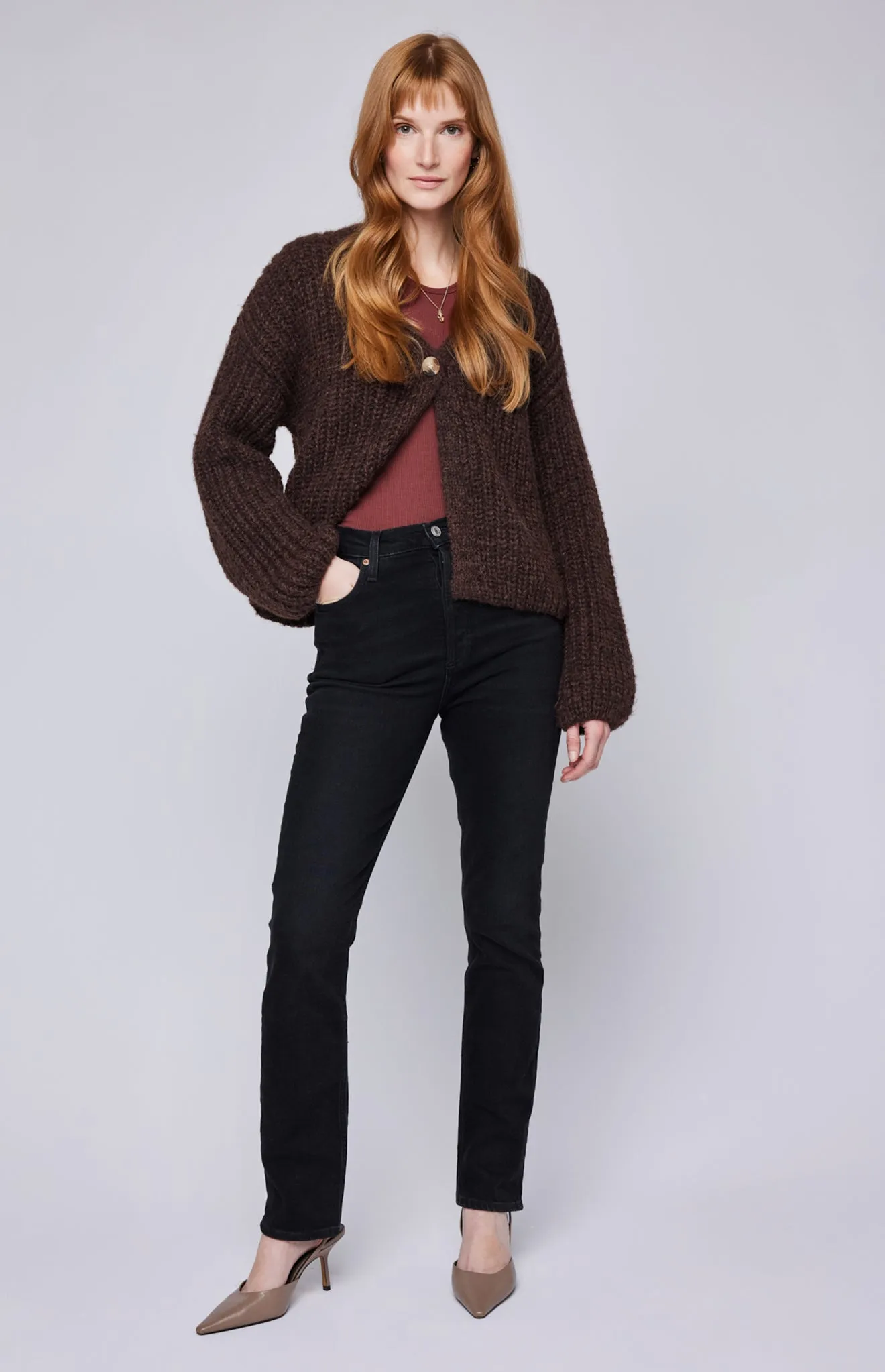 GENTLE FAWN ILENE SWEATER - HEATHER ESPRESSO