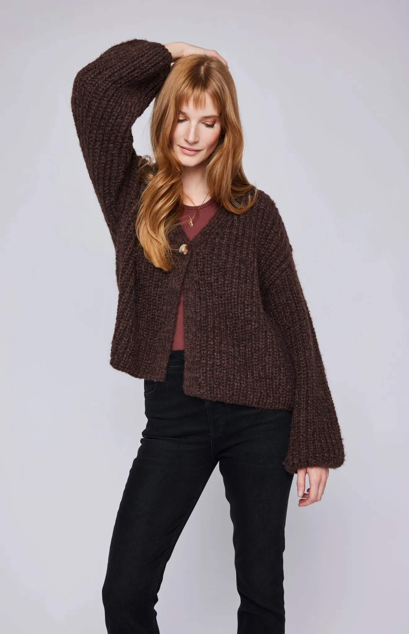 GENTLE FAWN ILENE SWEATER - HEATHER ESPRESSO