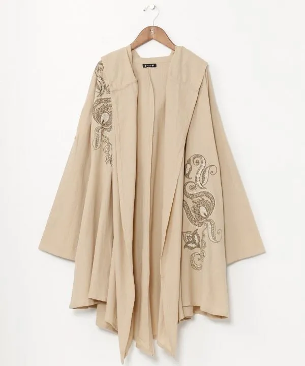 Henna Embroidered Cotton Cardigan