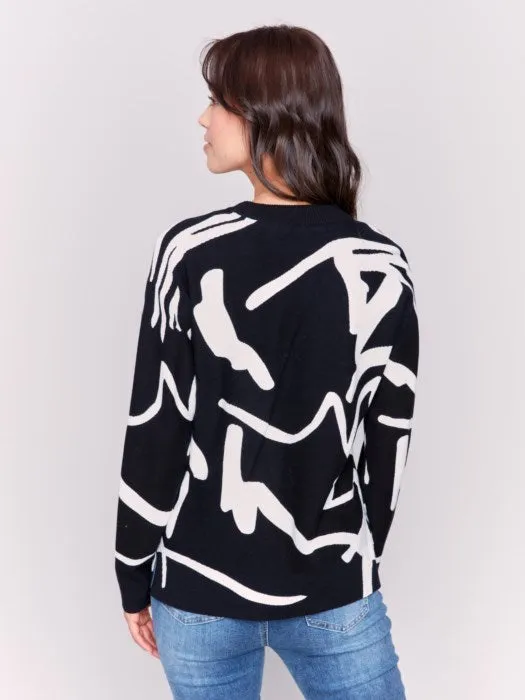 Jacquard Ottoman Cotton Sweater