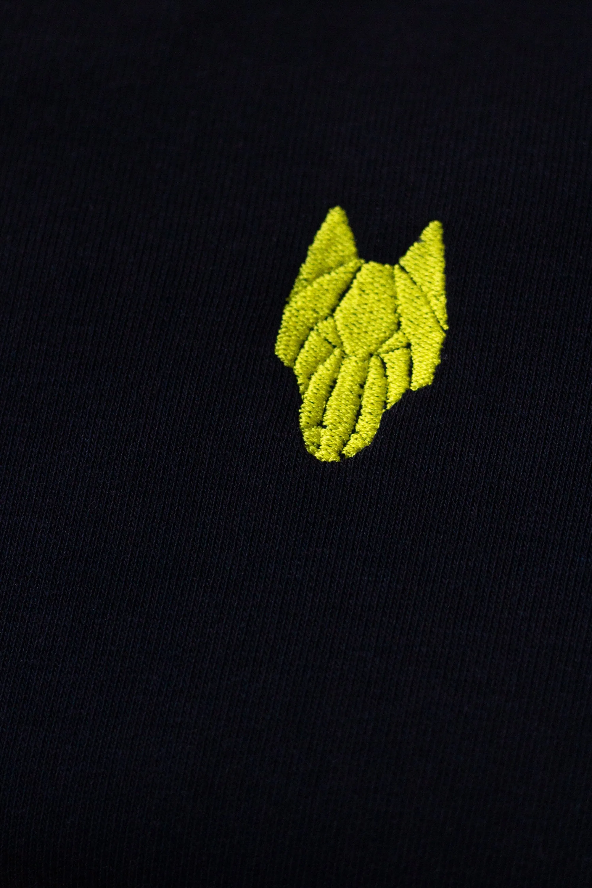 Kid's sweater One Wolf, black with yellow logo