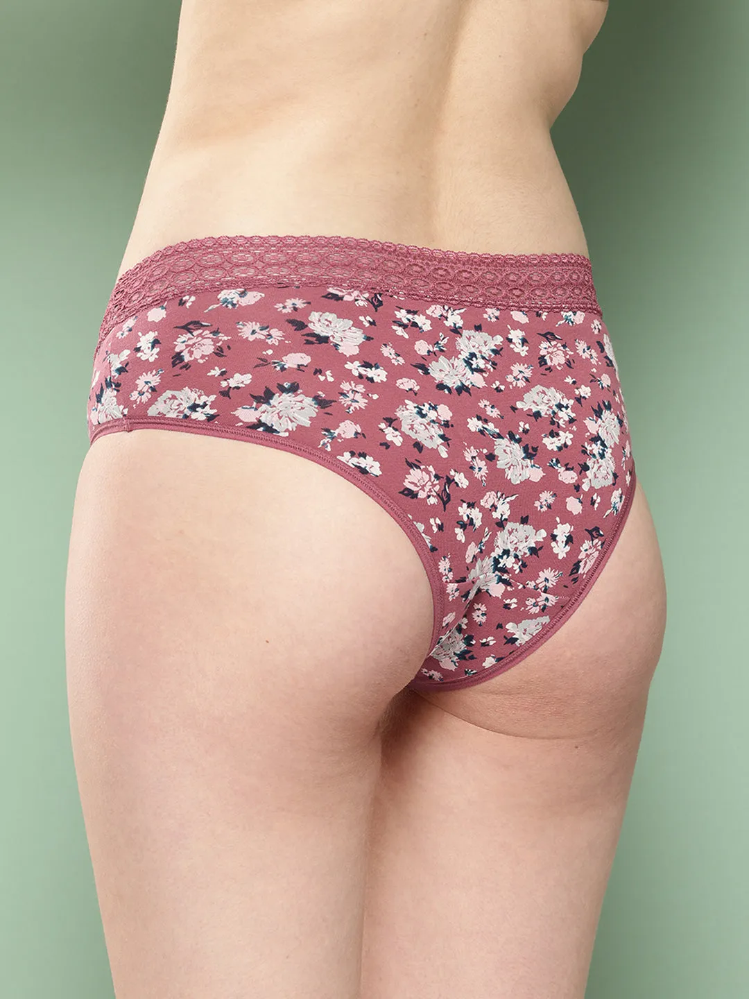 Leading Lady Women's Printed Mid Rise Hipster Lace Brief | PR-HP-LACE-04-3 |