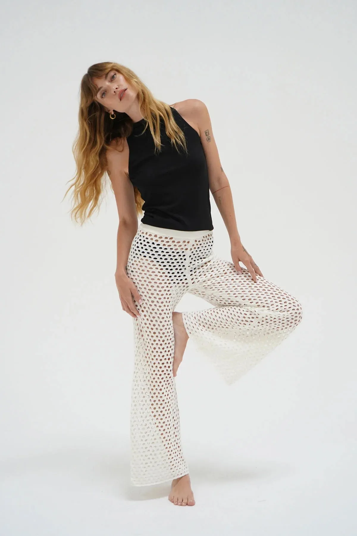 LNA ‘Kismet Open Knit Pant’