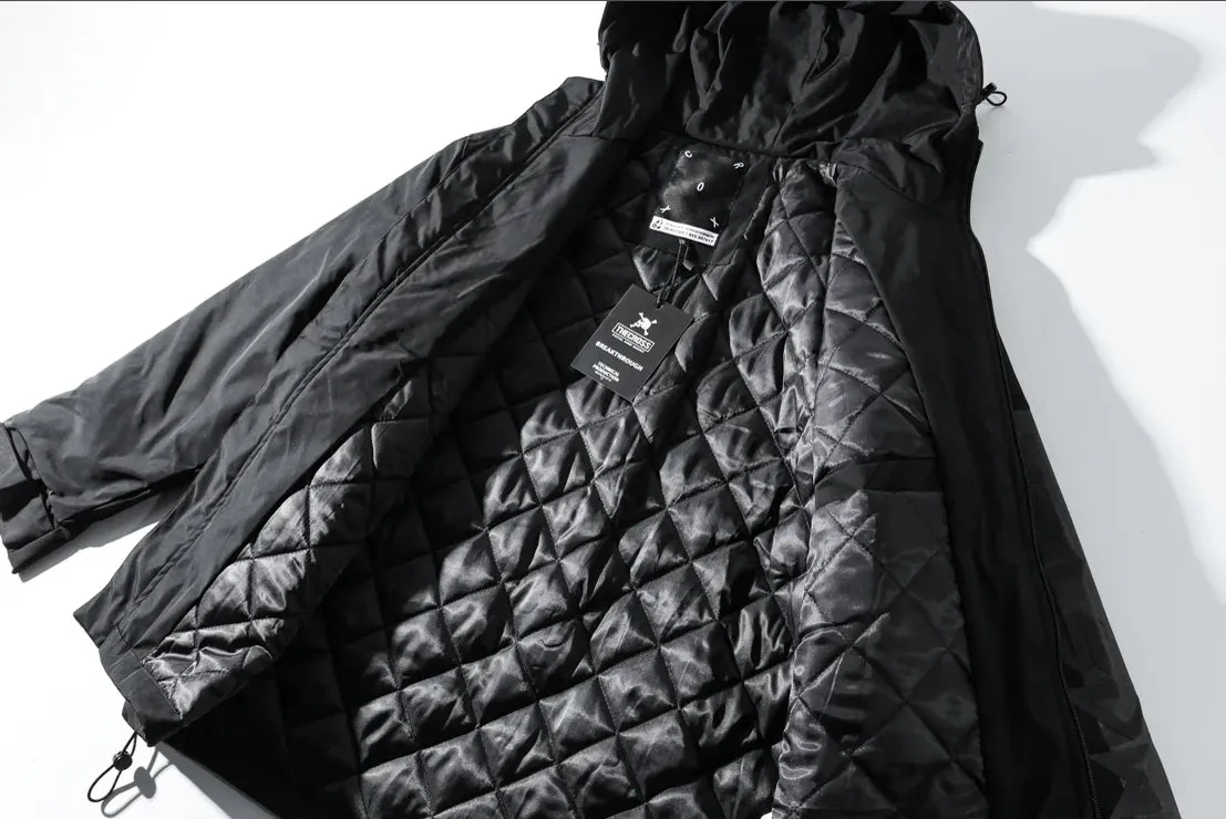 MASTER Black Windbreaker Parka Jacket