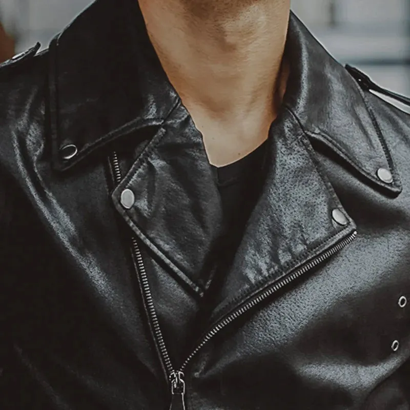 Men's Black Genuine Leather Jacket