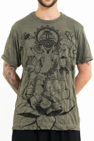 Mens Lord Ganesh T-Shirt in Green