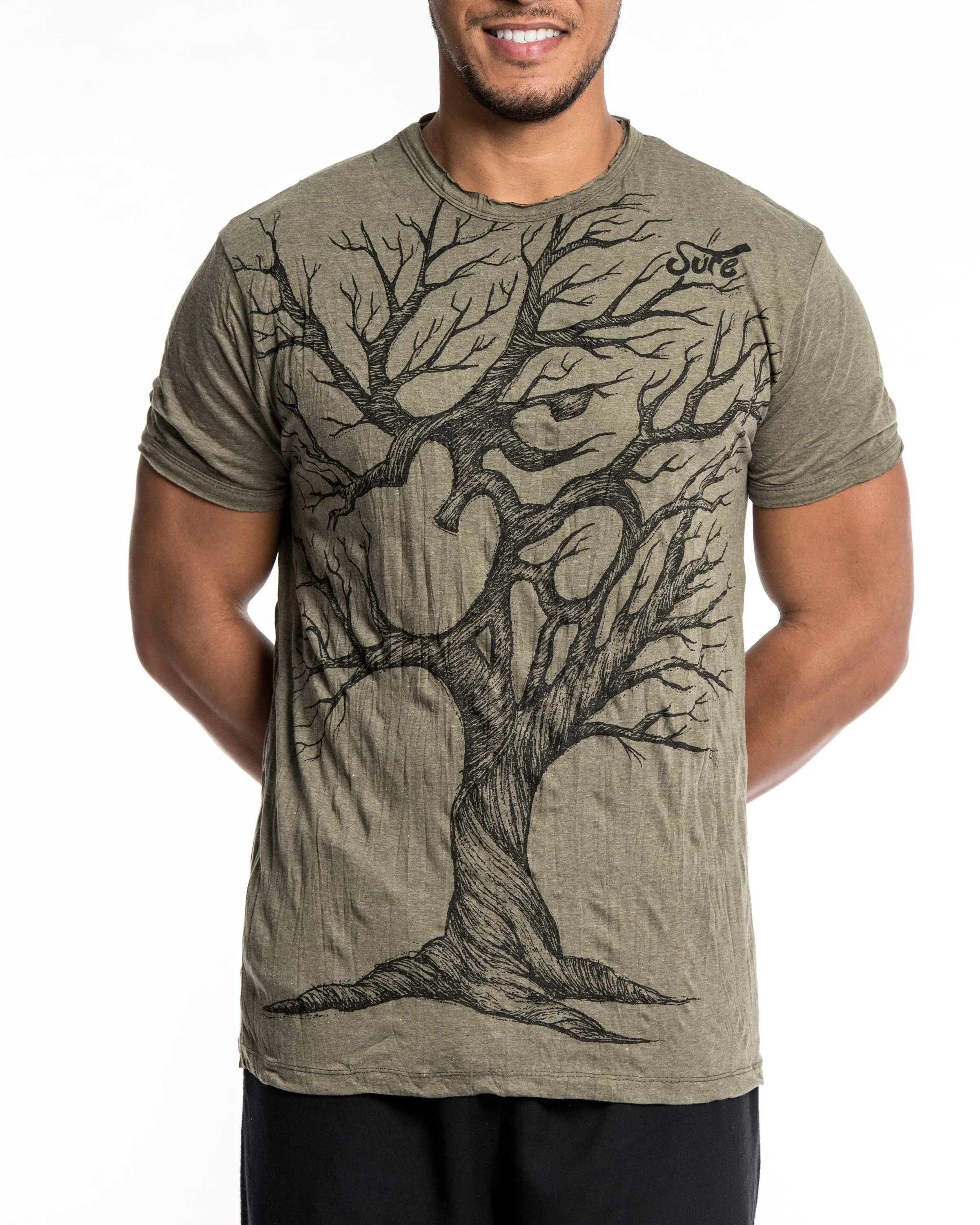 Mens Om Tree T-Shirt in Green