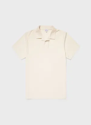 Men's Undyed Towelling Polo Shirt in Undyed