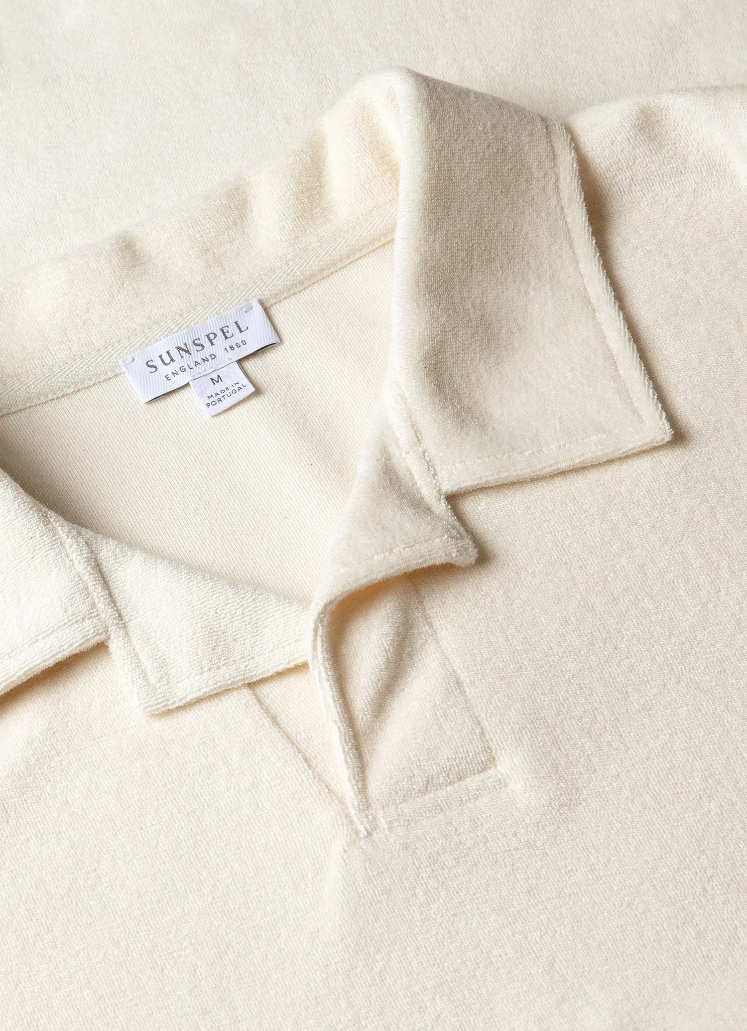 Men's Undyed Towelling Polo Shirt in Undyed