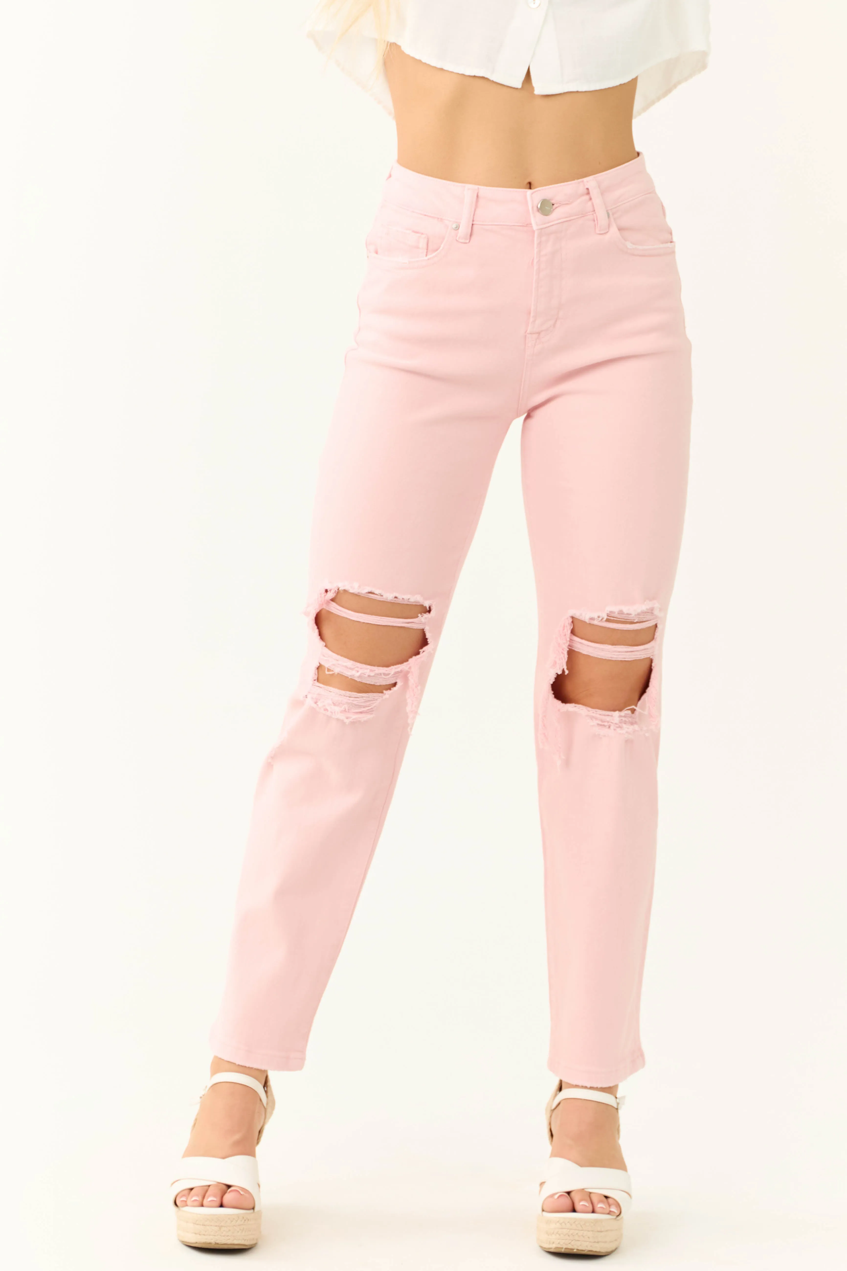 Mica Denim Cherry Blossom Straight Leg Jeans