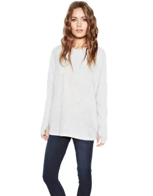 Michael Lauren Clay Cashmere Pullover in Heather Grey