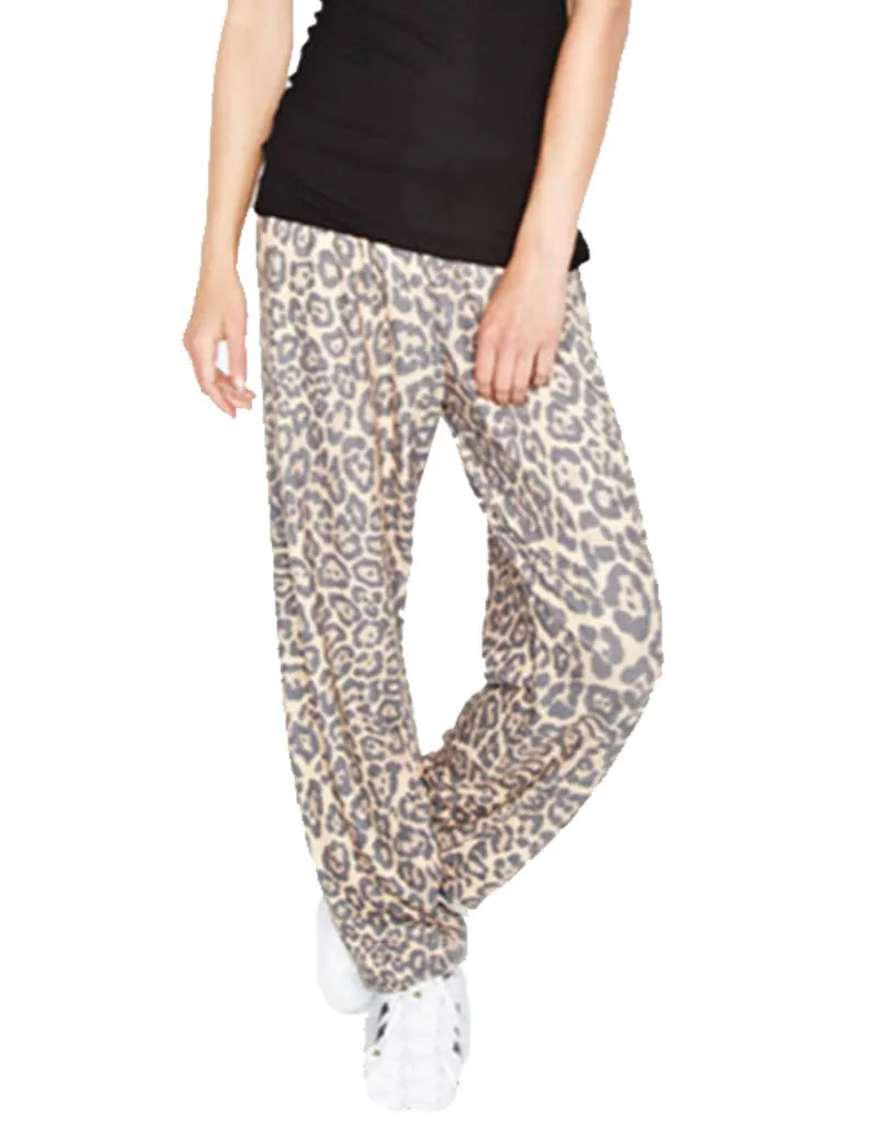 Michael Lauren George Supersoft Sweatpant in Tan Leopard