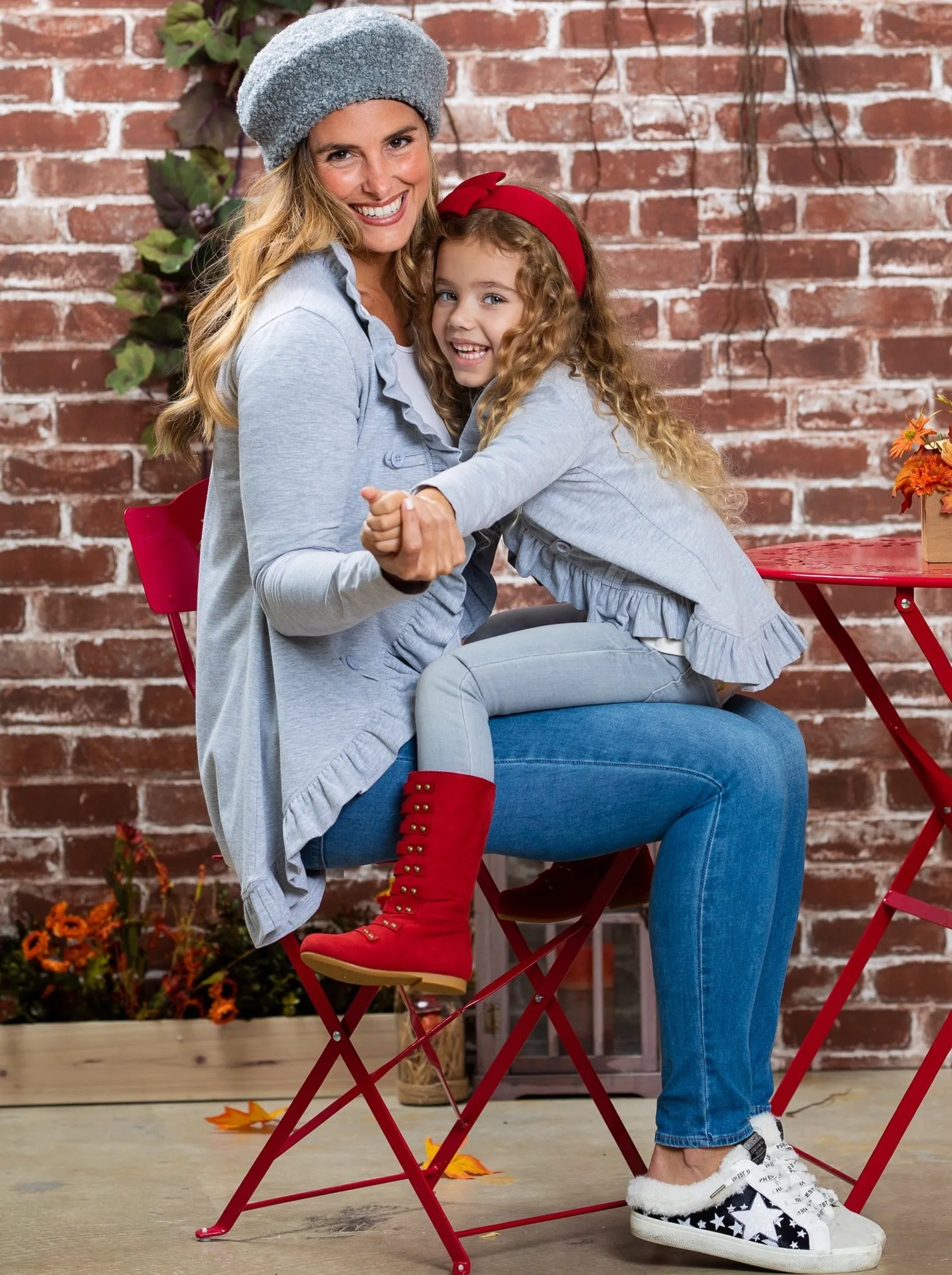 Mommy and Me Besties Blazer Ruffle Cardigan