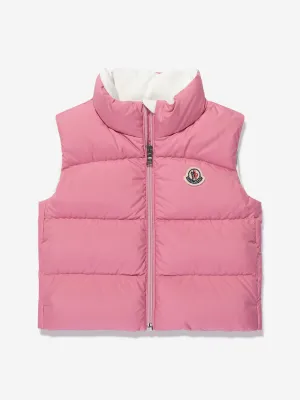 Moncler Enfant Baby Girls Down Padded Lida Gilet in Pink