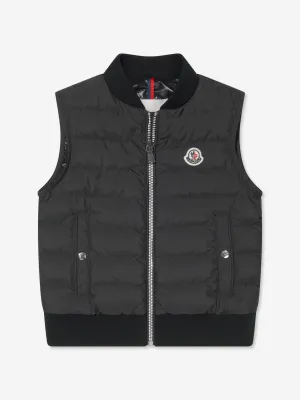 Moncler Enfant Boys Down Padded Olu Gilet in Black