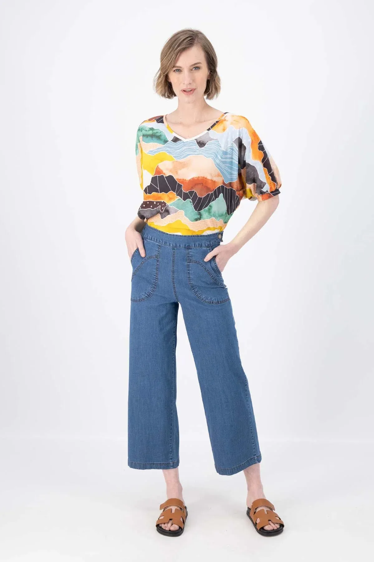 Olga de Polga Peggy Ligera Jeans - Light Wash in Summer Denim