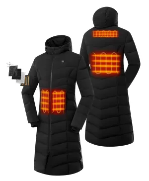 (Open-Box) SOHO Women's Heated Down Parka Jacket (Battery Set Not Included)