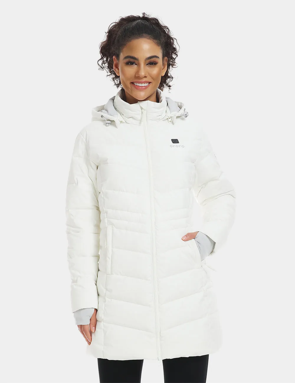 (Open-box) Women's Heated Puffer Parka Jacket (Battery Set Not Included)